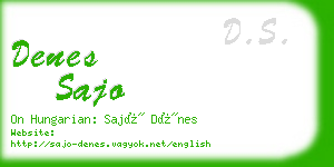 denes sajo business card